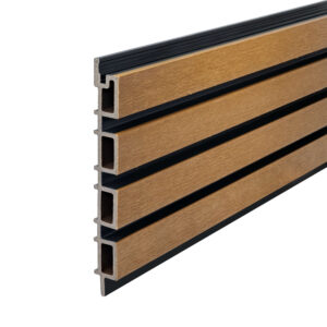 PRÓBKA Deska Elewacyjna Lamelowa WPC Polimer INVEST Teak/Czarny